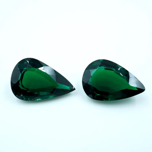 HAYAAT GEMS - Gemas de Esmeralda Verde Cultivadas en Laboratorio, Corte en Forma de Pera Facetado, 22.70 Quilates, Par, Cambio de Color, para la Elaboración de Joyas - Product Image 6