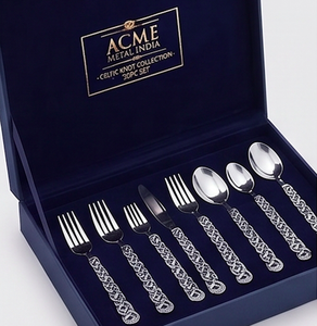 Ensemble de couverts en acier inoxydable avec poignée de style croisé pour la maison, la cuisine, le restaurant, la table à manger et l'usage quotidien - Product Image 4