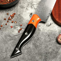 Couteau de chef professionnel en acier Damas, vente flash, avec manche en bois antidérapant, prix bas, pour usage en cuisine