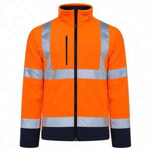 Safety <b>Jacket</b> Hot Sale Two Tone Thermal High Visibility Waterproof <b>Hi</b> <b>Vis</b> Reflective Safety <b>Softshell</b> <b>Jacket</b> Windbreaker <b>Jacket</b> - Product Image 1