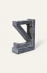Luxury Art Deco Marble Round Engraved Bookend Decorative <b>Book</b> Holder for Office Desk Bookshelf Home <b>Library</b> Study Room Organizer - Product Image 3
