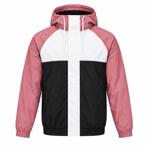 Chaqueta Cortavientos Impermeable con Capucha y Bloques de Color para Hombre, con Cierre y Bolsillos, Abrigo Casual de Invierno con Relleno de Algodón - Product Image 1