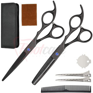 Nouveaux ensembles de ciseaux de barbier pour la coupe de cheveux, avec poignée lisse - Product Image 6