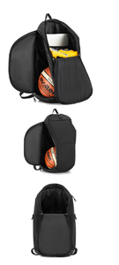 Sac à dos de basketball en nylon avec logo personnalisé, imperméable, pour le sport, la gym et les voyages, avec compartiment pour ballon, fermeture éclair antivol, poche pour ordinateur portable - Product Image 2
