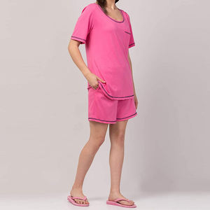 Ensemble 2 pièces pour femme, t-shirt et short au-dessus du genou, motif à carreaux vintage, mélange polyester/coton, séchage rapide et écologique - Product Image 5