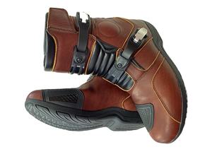 Botas de Motocross Impermeables para Motociclistas, Zapatos Deportivos de Moto para Hombre, Botas de Motociclista de Cuero Genuino con Botones para Invierno y Aventura - Product Image 4