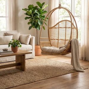 Chaise en rotin faite à la main de style européen moderne et confortable pour une utilisation en intérieur, pour la décoration de la maison, chaise de jardin, salon, villa - Product Image 5