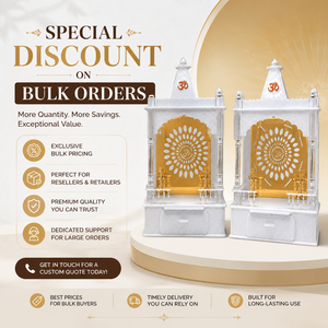 Templo de Madera Artesanal de Primera Calidad con Luz LED, Elegante Mandir para Pooja, Hogar, Oficina, Recepción, Lujoso Templo Hindú Devocional, Tamaño Personalizado - Product Image 4