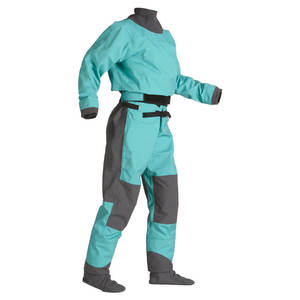 Unisex Teal Waterproof <b>Work</b> Coverall With Black Accents And Adjustable Waist <b>Belt</b> For Industrial Use - Product Image 2