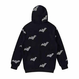 Sweat-shirt à capuche surdimensionné personnalisé Y2K avec graphique de chauve-souris en strass, streetwear, Harajuku, hip hop, gothique, noir, unisexe - Product Image 6