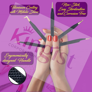 Pointed Tip Stainless Steel Flower Eyebrow Tweezers Eye Brow Trimmer Eyelash Clip Set for Cosmetic Makeup <b>Tool</b> - Product Image 5