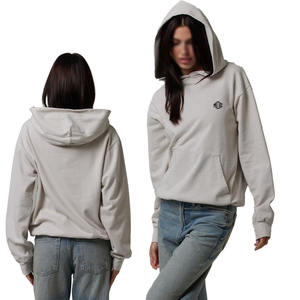 Sweat à capuche oversize en coton tendance OEM ODM avec poche kangourou personnalisée et poignets côtelés pour femmes – Vente en gros, directement de l'usine - Product Image 1