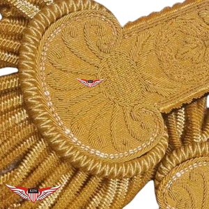 Epaulettes de Hombro Metálicas Doradas KEW con Flecos, Diseño Vintage de Lujo, Acabado Bordado Ecológico y Duradero - Product Image 4