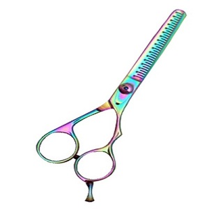 Professional <b>Barber</b> Salon Scissors with Stainless Steel <b>Blades</b> Sharp Tip Right-Handed Short Handle 32 Teeth for Hair Thinning - Product Image 4