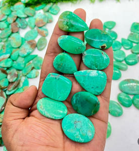 Crisoprasa Natural 100% de alta calidad, forma de mezcla de piedras preciosas sueltas, cabujón de crisoprasa fina, fabricación de joyas OEM disponible - Product Image 1