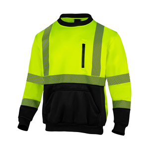 เสื้อสเวตเชิ้ตผ้าฟลีซสะท้อนแสงสำหรับผู้ชายแบบ Hi Vis ความปลอดภัยสูง พร้อมโลโก้สั่งทำและไฟ LED ราคาประหยัด - Product Image 3