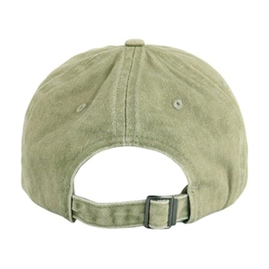 Casquette de baseball satinée 5 panneaux unie vert olive clair délavé, respirante, imperméable, en coton, non structurée, style Dad Hat, avec nœuds, pour la vente en gros - Product Image 4