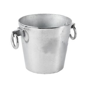 Enfriador de vino de acero metálico de diseño elegante con acabado plateado, cubo de hielo para champán con asa para bar y fiestas, enfriadores de cerveza - Product Image 2