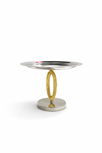 Metal Marble & Wood Contemporary Round Serving Tray/<b>Platter</b>-Eco-Friendly <b>Disposable</b> Party <b>Platter</b> - Product Image 4