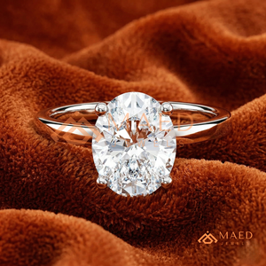 925 Sterling <b>Silver</b> Oval Cut Moissanite/Diamond <b>Solitaire</b> Engagement <b>Ring</b> for Women, Classic 4 Prong Setting Minimalist - Product Image 1