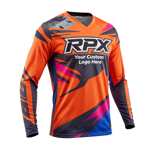 เสื้อแข่งรถมอเตอร์ครอสคุณภาพดีน่ารักแบบกำหนดเอง ผ้าพิมพ์ลายแบบ Sublimation เสื้อแข่งรถออโต้ ชุดแข่งรถมอเตอร์ครอส - Product Image 4