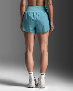 Shorts Deportivos para Mujer, Marca Mawra, para Artes Marciales, Cintura Media, Color Azul Claro, Plisados, con Bolsillos con Cordón, Transpirables, de Poliéster, 180g - Product Image 2
