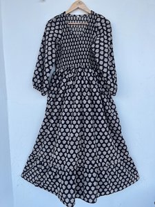 Women's Girls' Printed Pure Cotton Maxi <b>Dress</b> Indian Block Print Casual Summer <b>Evening</b> Party Trendy Wholesale Long Midi Bulk - Product Image 2