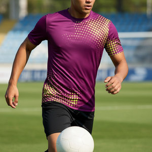 Camiseta Deportiva Personalizada OEM para Hombre, Transpirable, de Secado Rápido, para Gimnasio, Running, Fútbol, Entrenamiento, Servicio OEM - Product Image 5