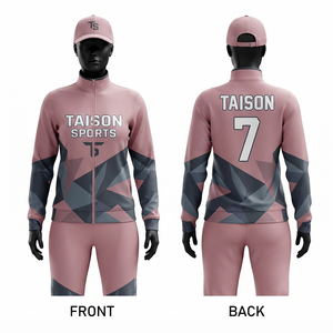Traje de Entrenamiento de Voleibol Unisex TAISON SPORTS, 300 GSM, Poliéster Premium Elástico, Diseño de Paneles Color Granate, Traje Deportivo Personalizado - Product Image 1
