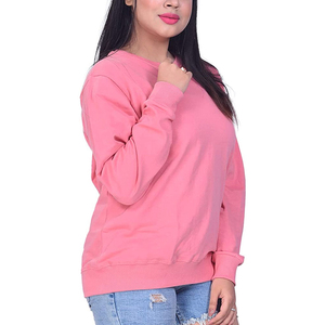 เสื้อสเวตเชิ้ตผ้าฝ้ายฟลีซสีพื้นปักลายดอกไม้สำหรับผู้หญิง แขนยาว บริการ OEM ODM ระบายอากาศได้ดี รับผลิตตามแบบ - Product Image 5