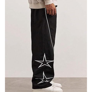 กางเกงวอร์มไนลอนผู้ชายทรงหลวมเอวยางยืดชุดกีฬา - Product Image 4