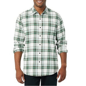 Chemise en flanelle d'hiver sur mesure de haute qualité pour hommes, impression sérigraphique, manches longues, coupe oversize, en laine à carreaux, respirante, vente en gros - Product Image 1