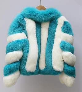 Vente en gros, personnalisation sur mesure, vente directe usine, manteau en fourrure de renard véritable pour femme, nouvelle collection, haute qualité, revers cranté - Product Image 1