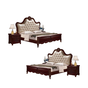 เตียงไม้สักแท้ขายดี ชุดเฟอร์นิเจอร์ห้องนอนทันสมัย นุ่มสบายเป็นพิเศษ เป็นมิตรกับสิ่งแวดล้อม ดีไซน์ปรับแต่งได้ ขายส่ง - Product Image 3