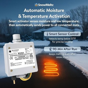 Sistema de eliminación de nieve/hielo para hormigón/asfalto/adherencias de pavimento - 50 vatios a 240V - con activador automático de humedad y temperatura incluido - Product Image 2