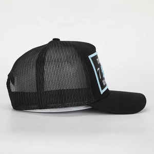 Casquette de baseball en maille 6 panneaux 100 % polyester personnalisée TRADE IN MFG, nouvelle tendance estivale, visière plate, logo brodé 3D - Product Image 3