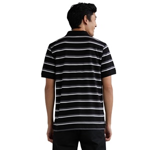 Camisetas Polo de Hombre de Talla Grande, Color Negro, Elegantes, a Rayas, de Manga Corta, Corte Ajustado, para la Temporada de Verano, de Proveedor BD - Product Image 3