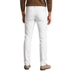 Pantalon en cuir slim fit à cinq poches pour homme et femme, pantalon blanc, noir, marron, jean en cuir skinny unisexe pour motard - Product Image 4