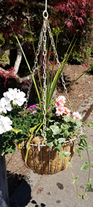 High quality metal hanging <b>basket</b> lawn art <b>for</b> outdoor window decor <b>plants</b> flowers pot garden home yard made India wholesale - Product Image 4