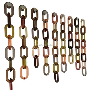 Transparent Colorful Resin Chain Link Wall Hanging Decor Modern Washable Oval Shape BLATANT EXPORTS Wedding Living Room Office - Product Image 5