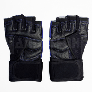 Gants d'entraînement de musculation unisexes de haute qualité en PU rose à demi-doigts avec logo personnalisé HANDSCHUHE INDUSTRIES - Product Image 2