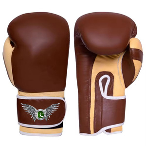 Guantes de Boxeo de Cuero de Alta Calidad en Oferta, Guantes de Boxeo con Logotipo de Ala, Cierre Ajustable, Unisex - Product Image 1