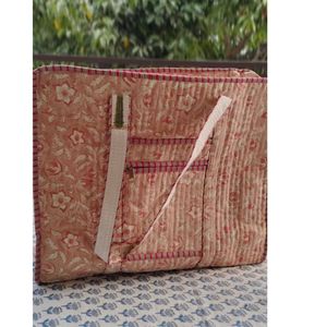 Bolsas de Mano Ecológicas Acolchadas de Algodón Mul de Jaipur, Estilo Bohemio Vintage, Hechas a Mano, con Cierre y Bolsillos, para Compras y Uso Diario - Product Image 4