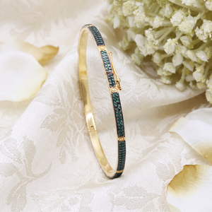 Best Selling 925 Sterling Silver Designer Gold Plated Bracelet Handmade with Green Cubic Zircon Stone Beads Wholesale Jewelry - Product Image 6