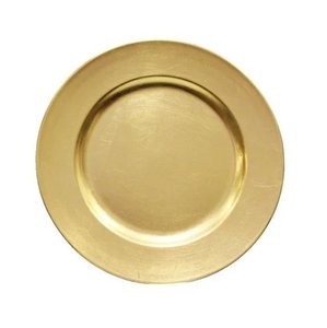 Assiette de Présentation Ronde en Métal Doré, Design Glamour Poli et Solide, Durable pour la Décoration de Table de Mariage, Assiette et Plat au Look Admirable - Product Image 2