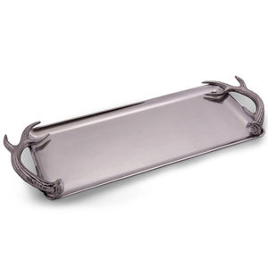 Plateau en verre miroir fantaisie avec bordure design, facile à nettoyer, idéal pour les dîners et les fêtes, forme de branche dorée en métal, avantageuse. - Product Image 3