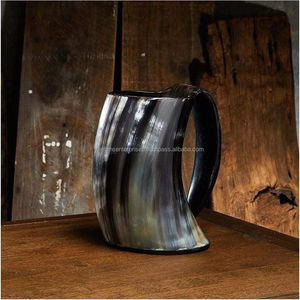 Taza de Cuerno Natural con Hermosa Textura Natural, 100% Garantizada a Prueba de Fugas, Taza de Cuerno Vikingo a Precios de Mayoreo - Product Image 4