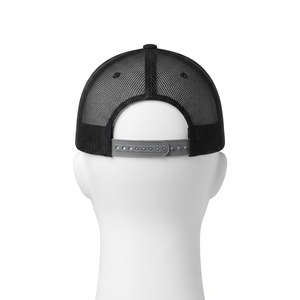Casquette de baseball pour homme, noire et grise, style trucker, dos en mesh, fermeture snapback, logo brodé personnalisé, réglable - Product Image 4