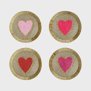 Luxury beaded embroidery <b>coasters</b> exquisite craftsmanship <b>table</b> accents for Restaurants Cafe Promotional Artisan Beaded <b>Coasters</b> - Product Image 2