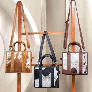 Haute qualité 2025 nouveau concepteur en cuir de vachette véritable sac à bandoulière épaule sac de messager sac fourre-tout sac à main carré pour les femmes - Product Image 3